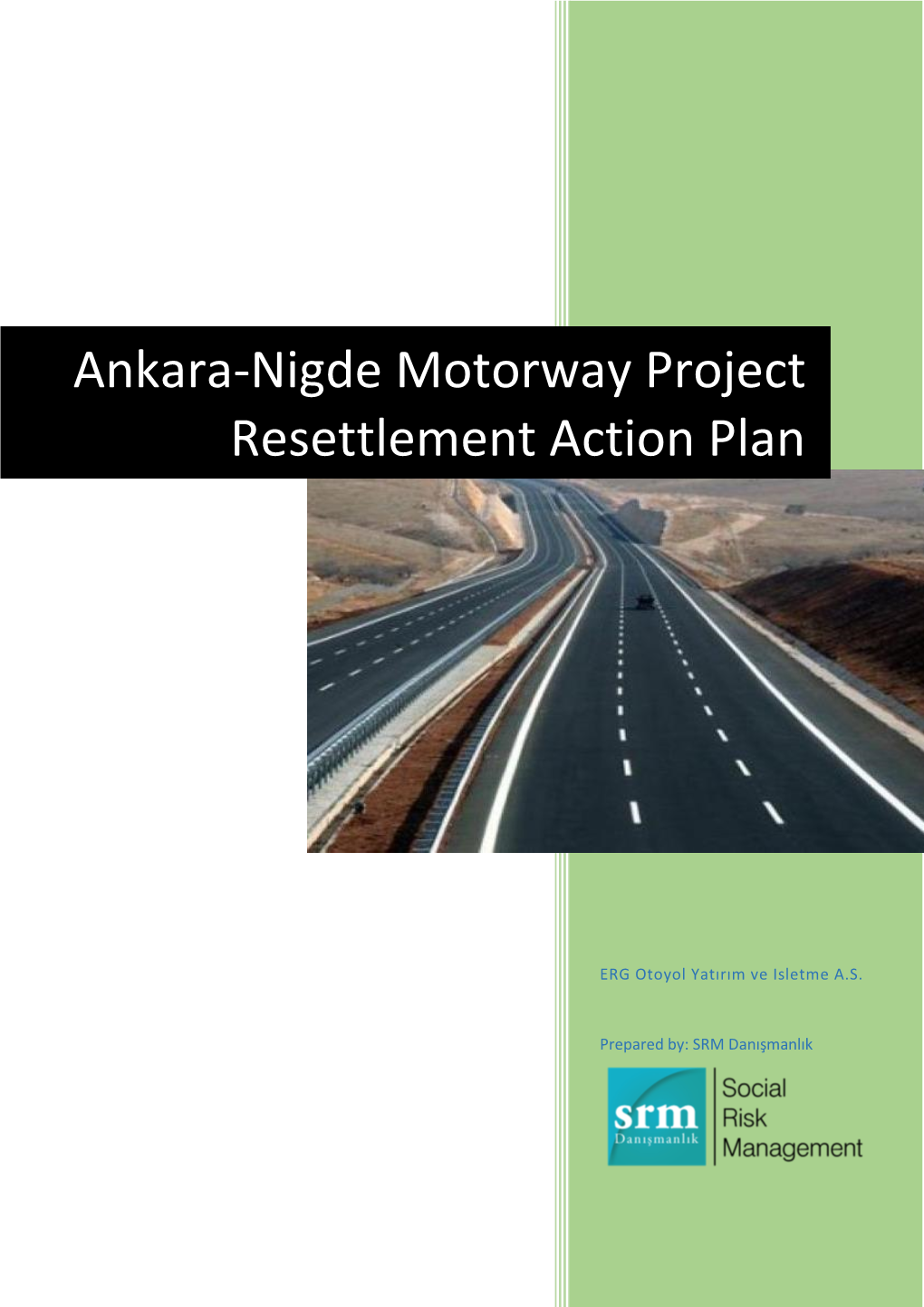 Ankara-Nigde Motorway Project Resettlement Action Plan