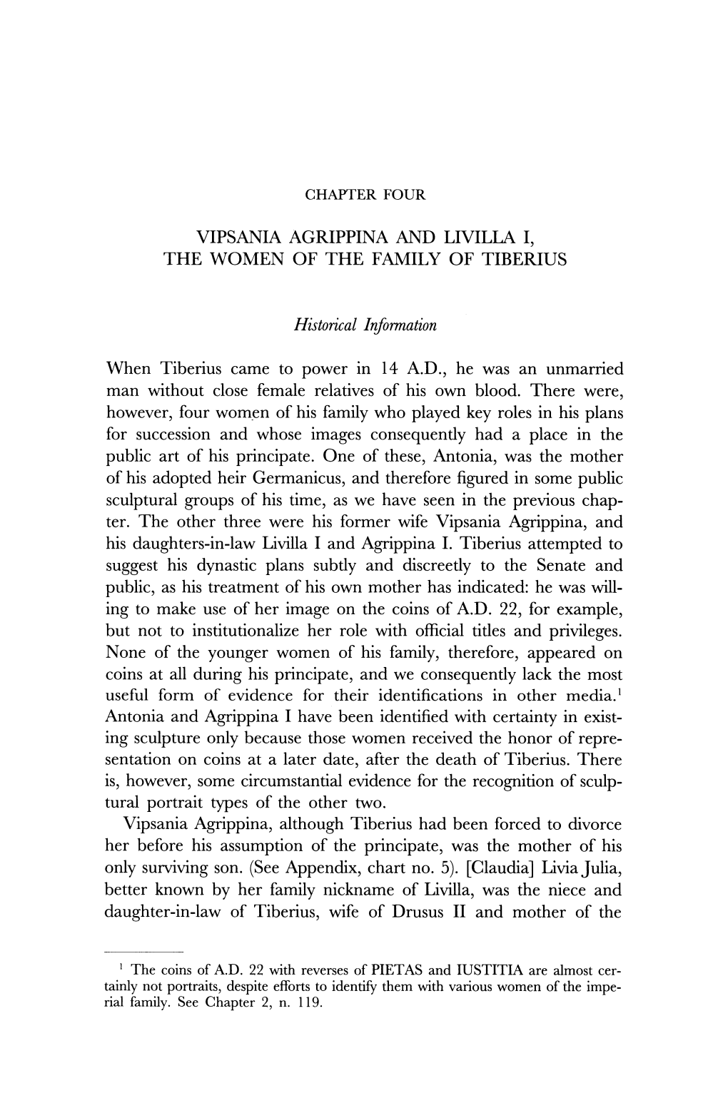 Vipsania Agrippina and Livilla I, the Women of the Family of Tiberius
