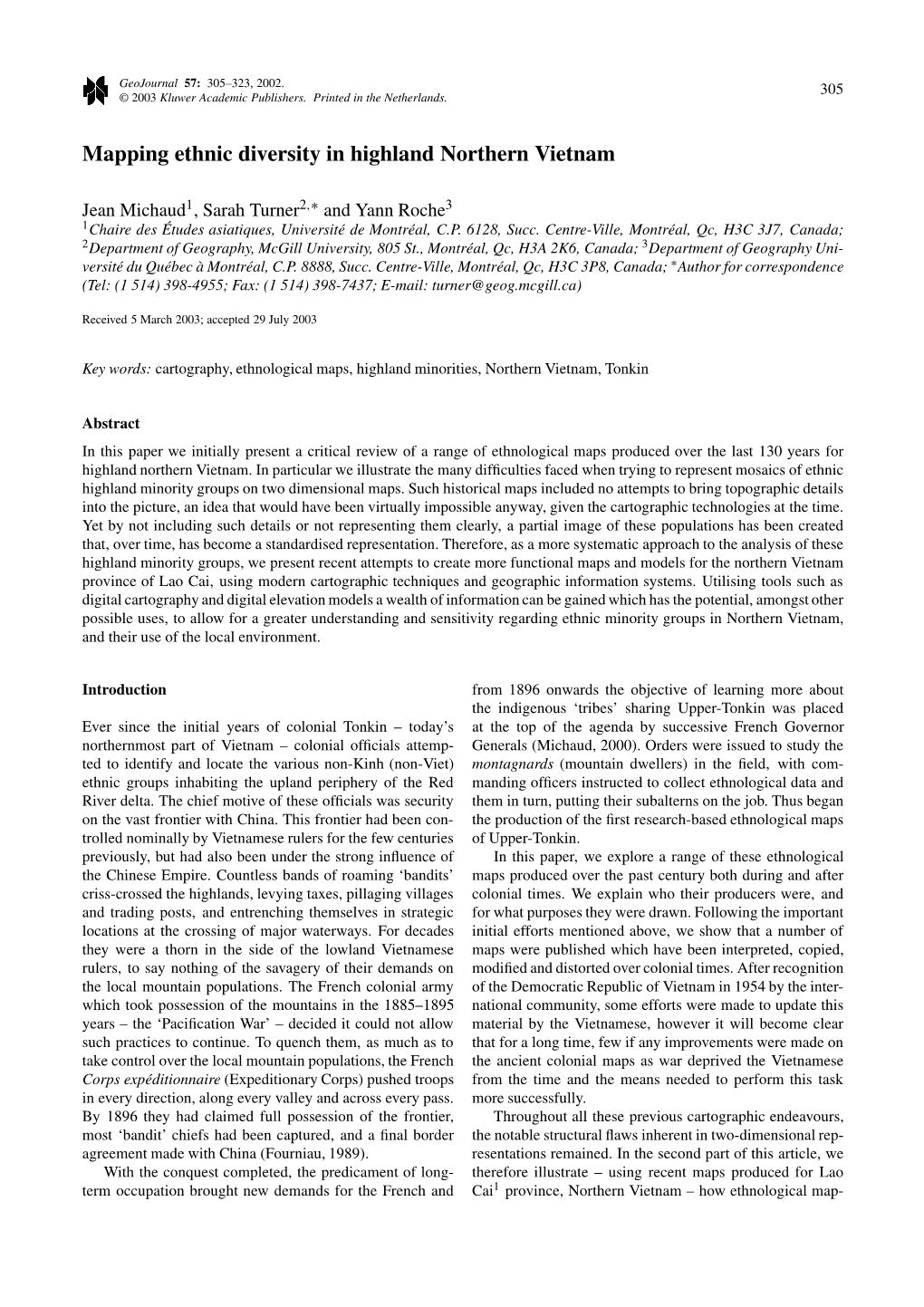 Mapping Ethnic Diversity in Highland Northern Vietnam