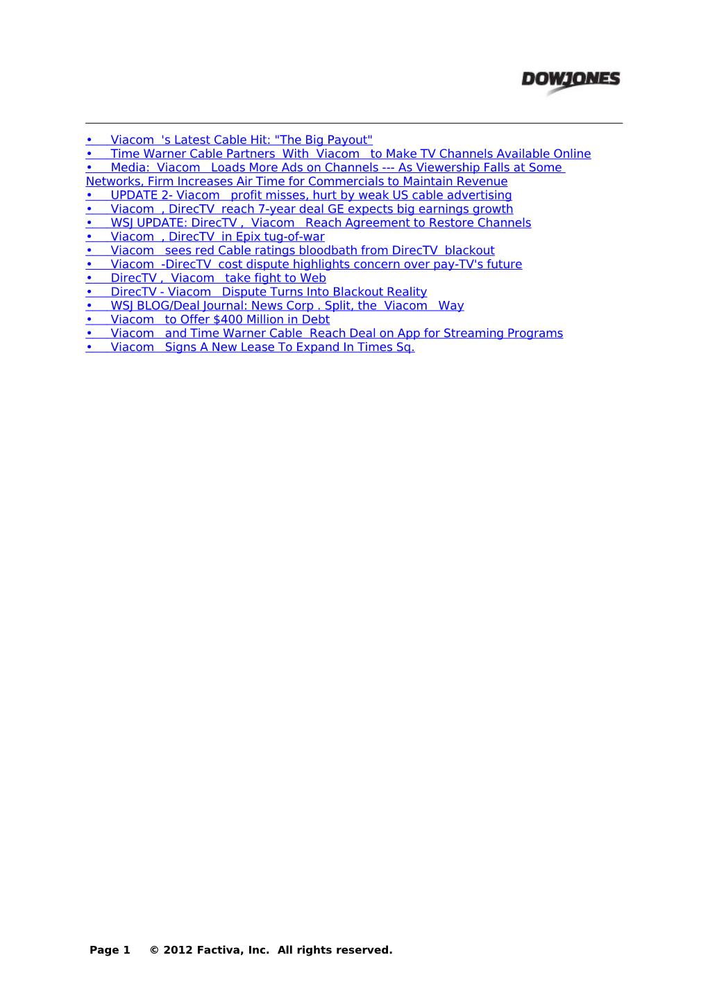 Factiva RTF Display Format