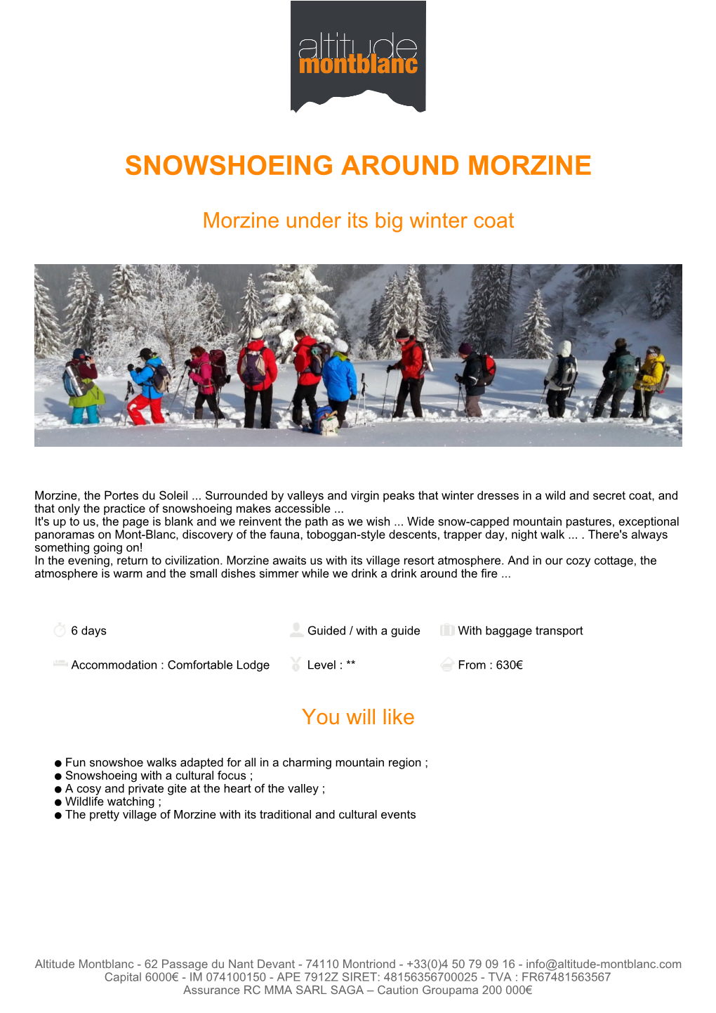 Snowshoeing Around Morzine