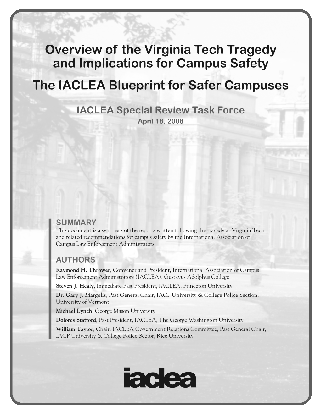 IACLEA Blueprint for Safer Campuses