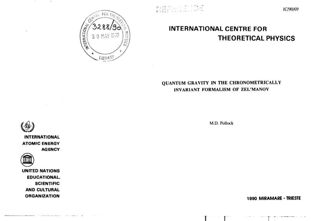 International Centre for Theoretical Physics