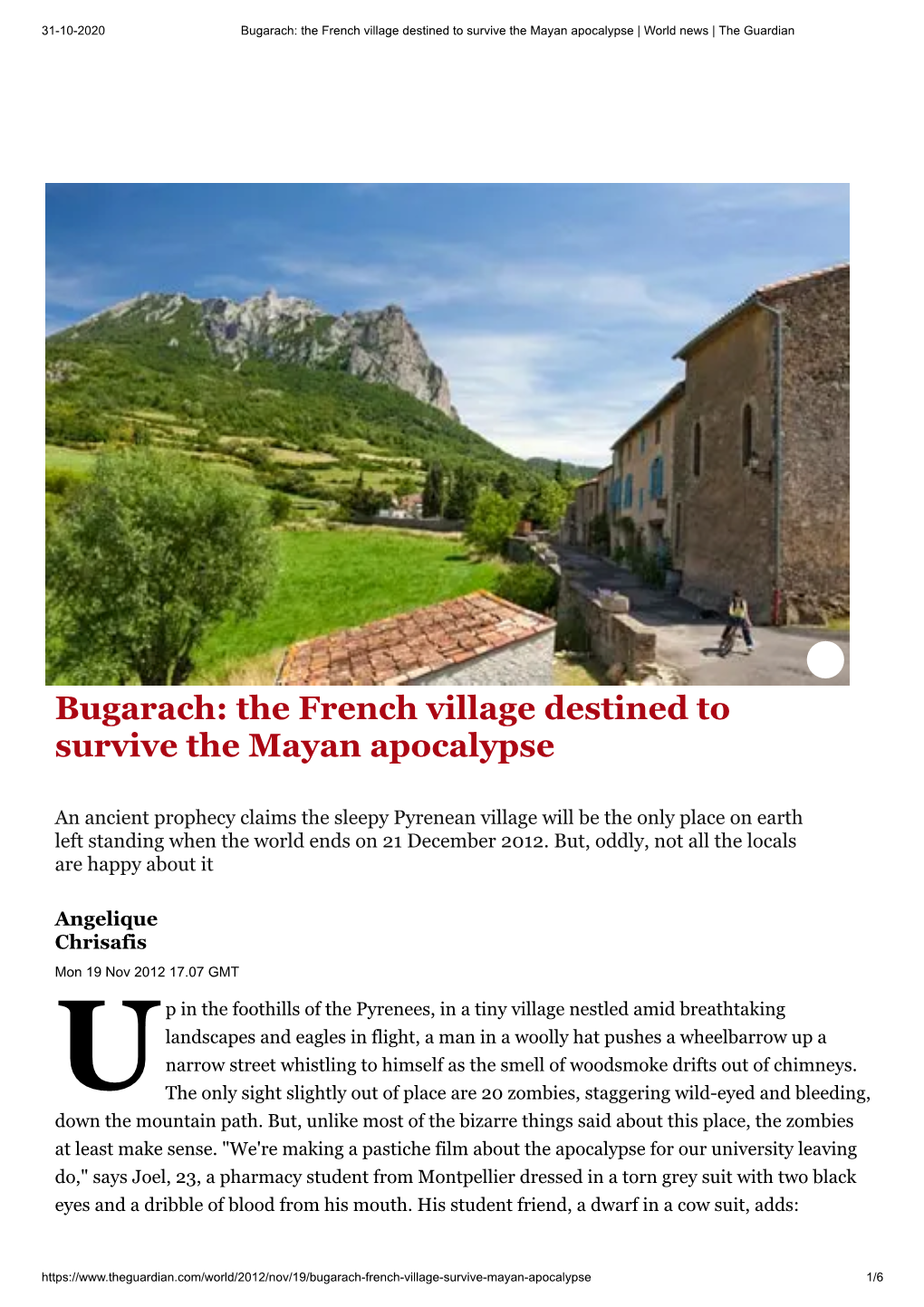 Bugarach: the French Village Destined to Survive the Mayan Apocalypse | World News | the Guardian