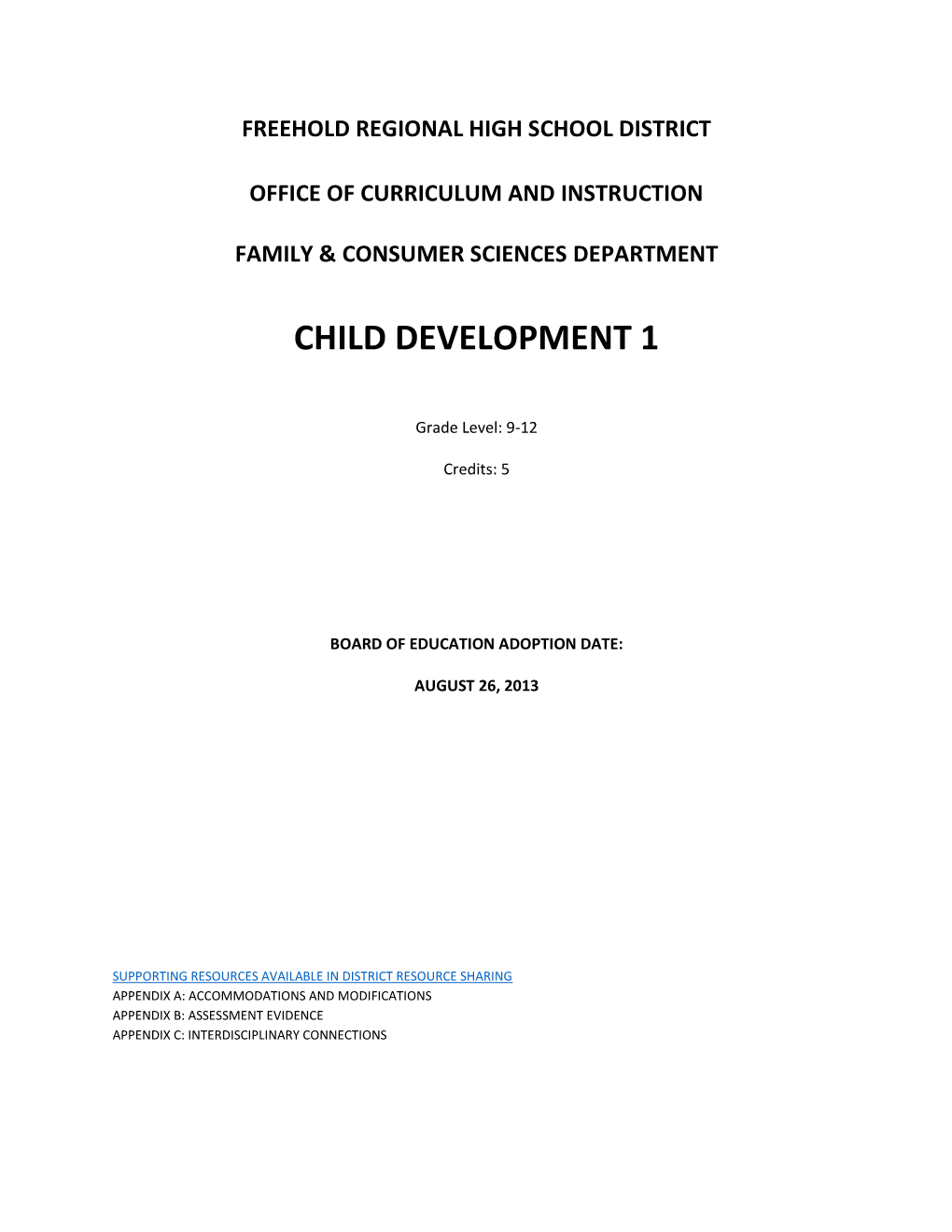 Child Development 1