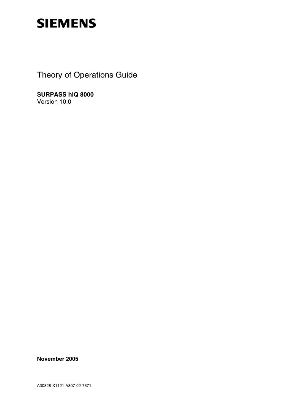 Siemens Documentation, Book A30828-X1121-A807-02-7671