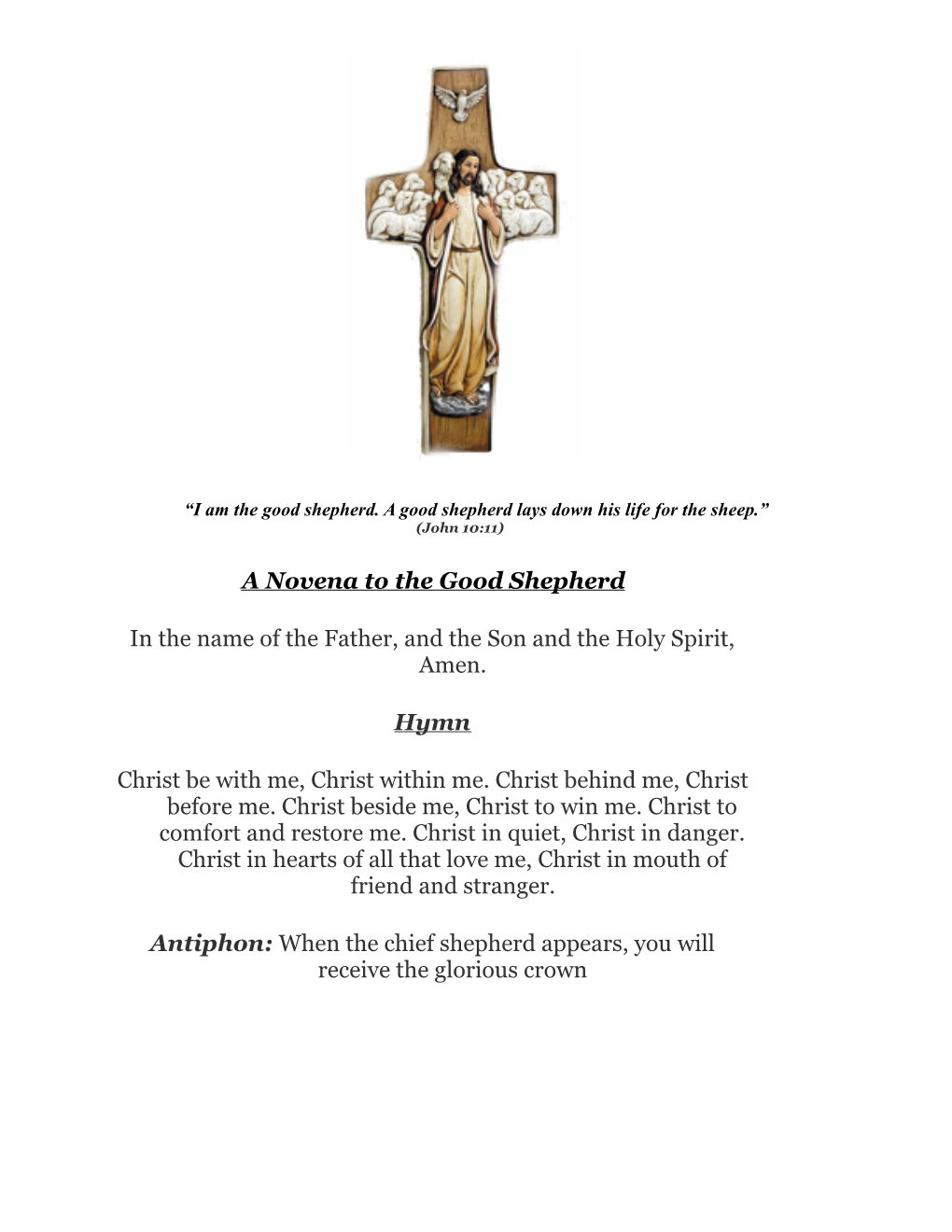 Good Shepherd Novena