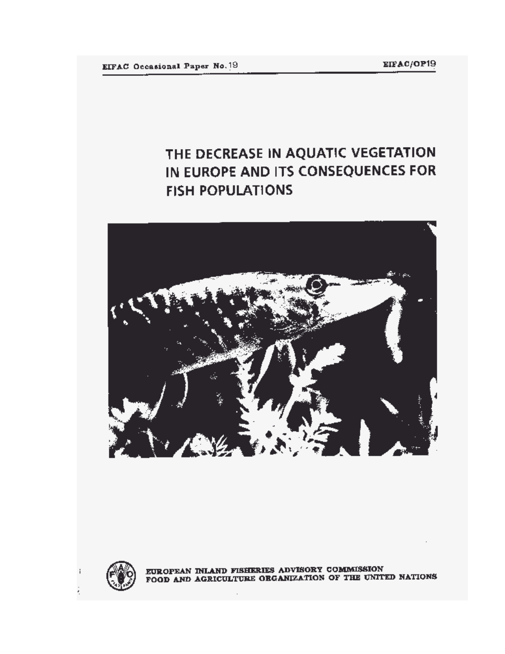 The Decrease in Aquatic Vegetation in Europe and Its Consequences for Fish Populations