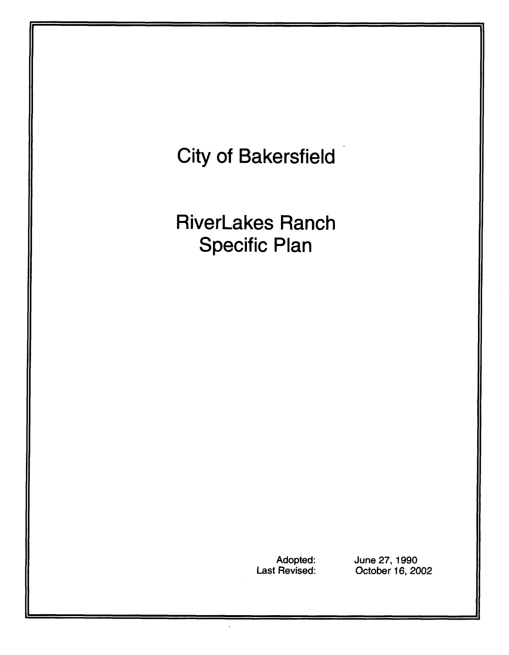 Riverlakes Ranch Specific Plan