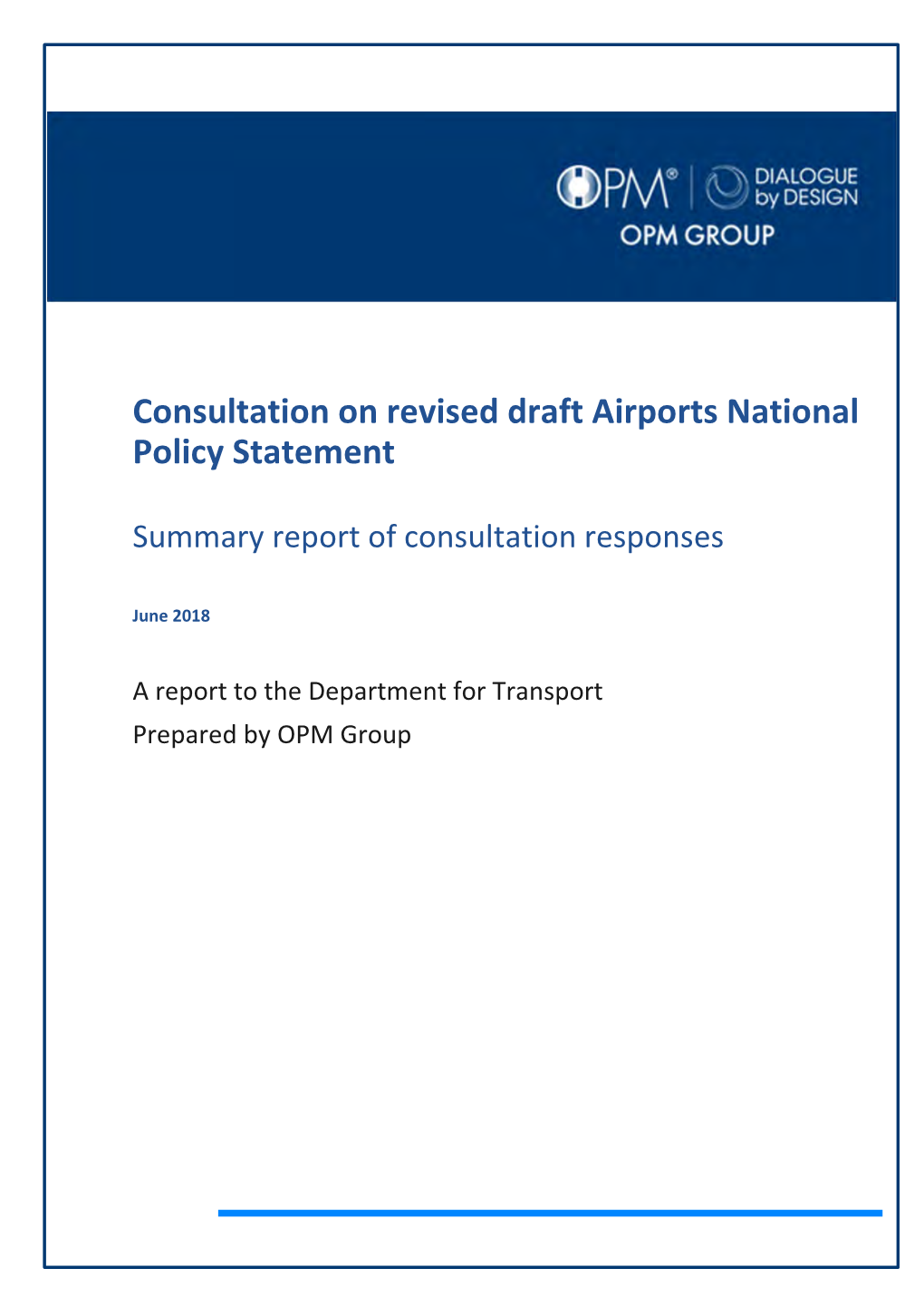 Consultation on Revised Draft Airports National Policy Statement