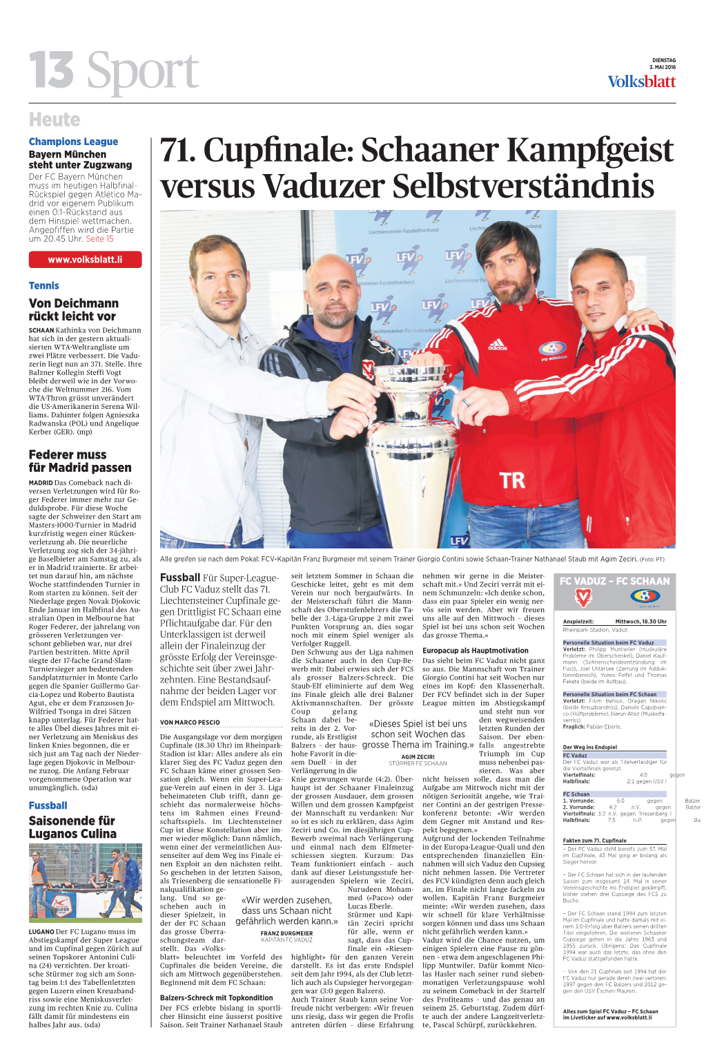 Bericht Liechtensteiner Volksblatt