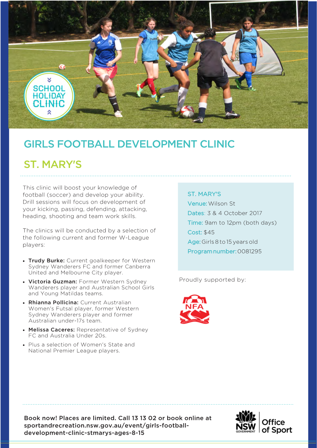 St. Mary's Girls Football Development Clinic