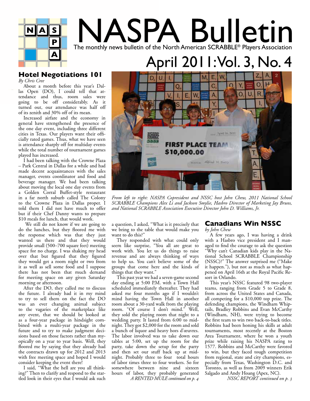 April 2011: Vol. 3, No. 4