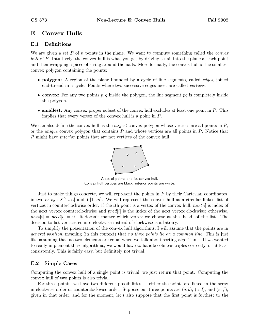 E Convex Hulls