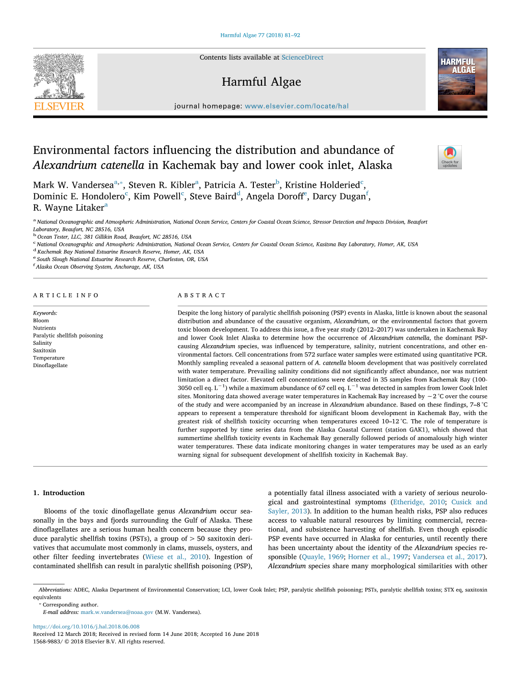 Environmental Factors Influencing the Distribution and Abundance Of