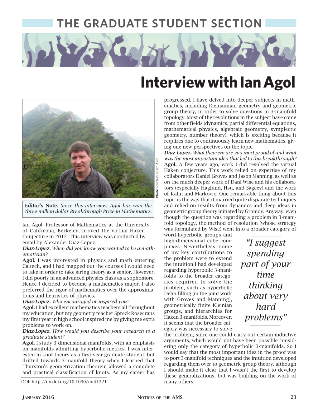 Interview with Ian Agol