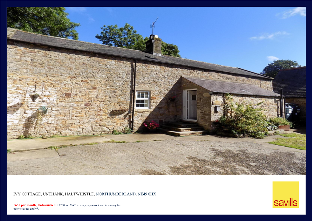 Ivy Cottage, Unthank, Haltwhistle, Northumberland, Ne49 0Hx