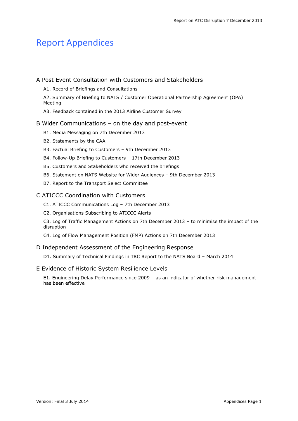 ATC Disruption 7 December 2013