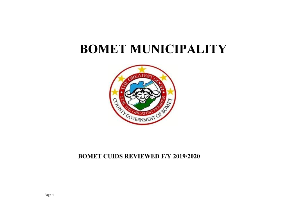 Bomet County Presentation