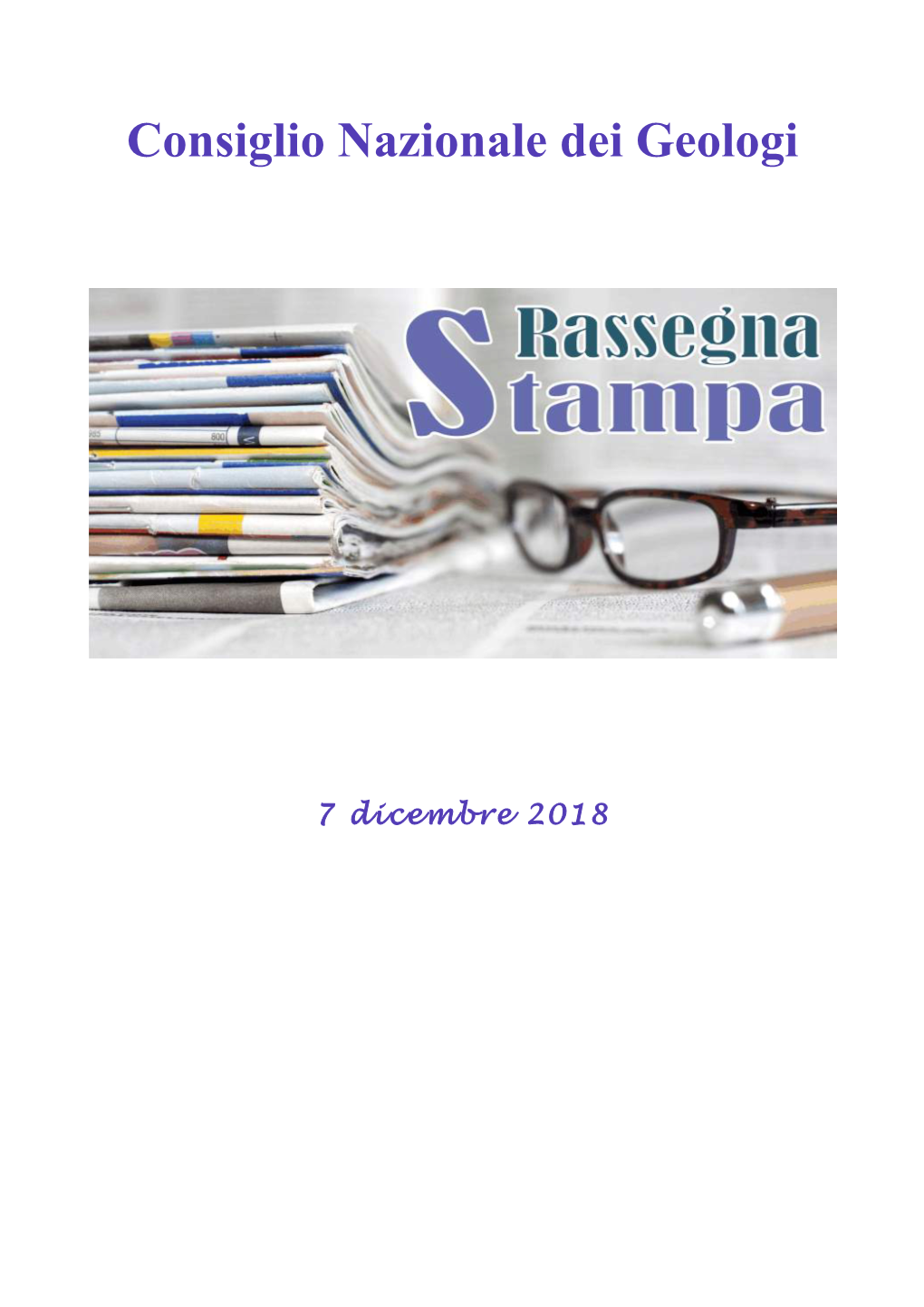 Rassegna Stampa 7 Dicembre 2018