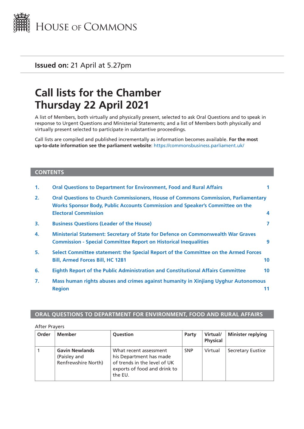 View Call List: Chamber PDF File 0.08 MB