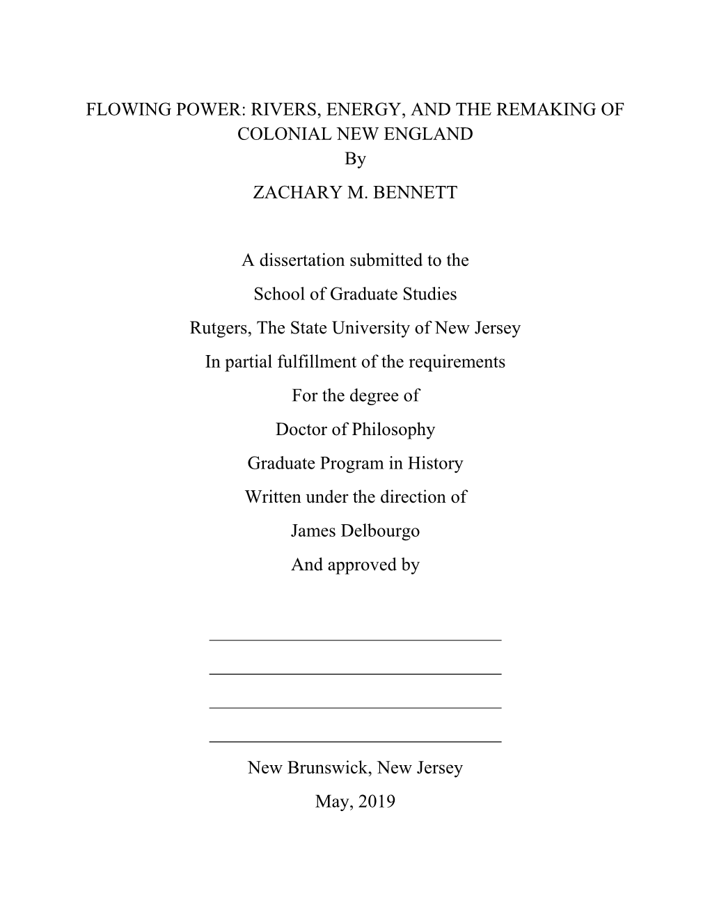 RIVERS, ENERGY, and the REMAKING of COLONIAL NEW ENGLAND by ZACHARY M