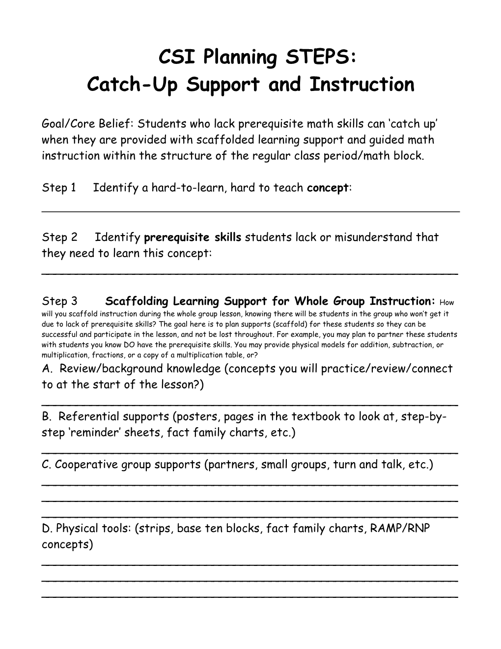 Guided Math Intervention