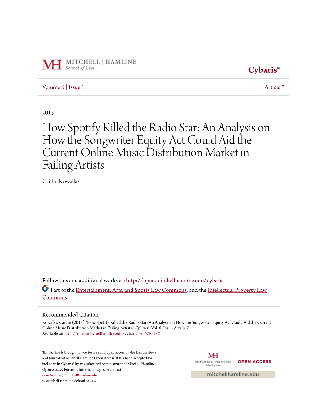 How Spotify Killed the Radio Star: an Analysis on How the Songwriter