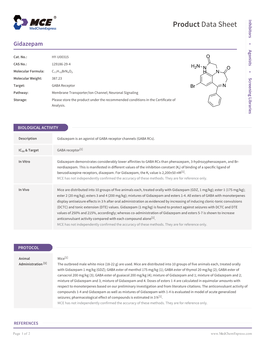 Gidazepam | Medchemexpress