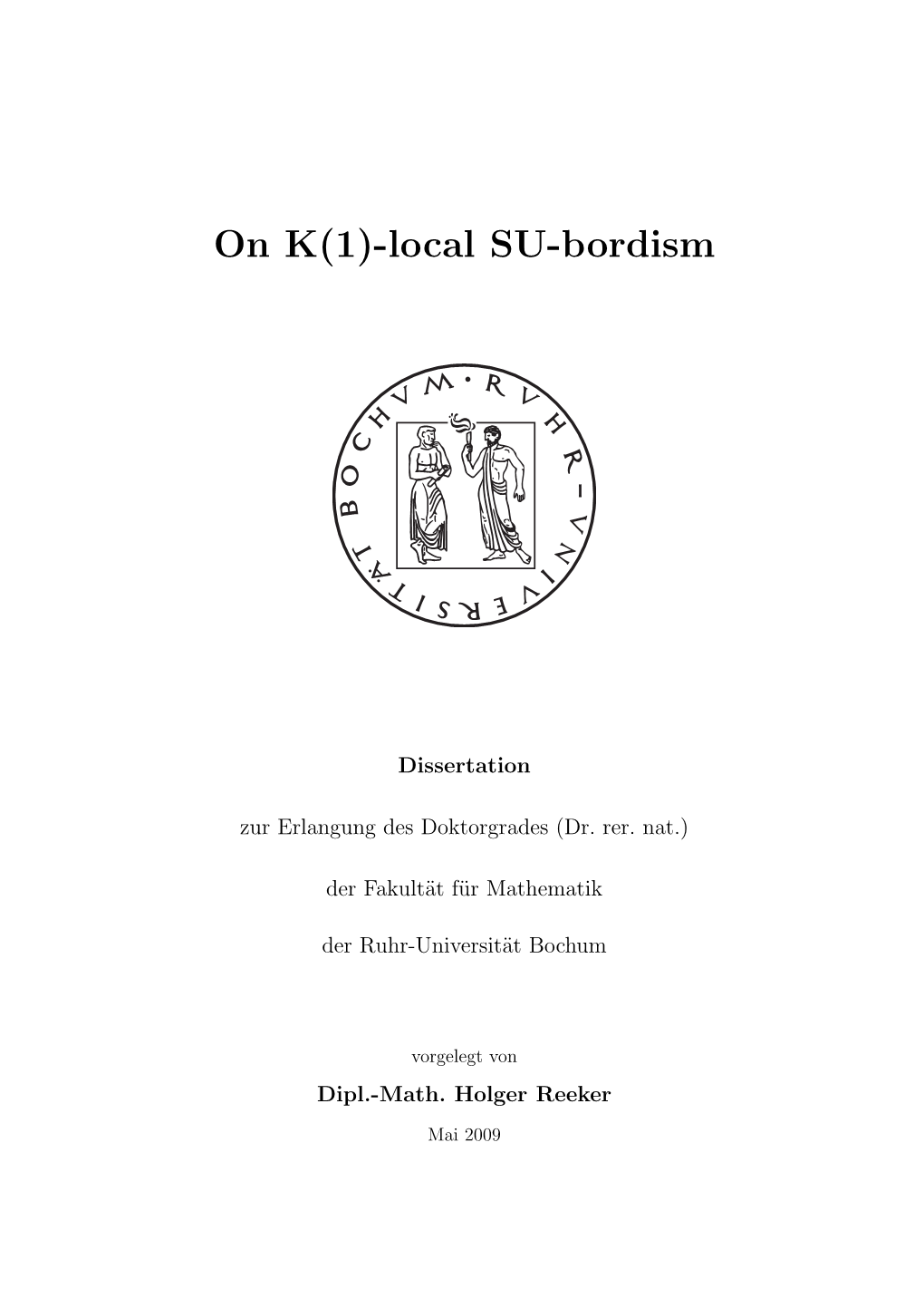 Local SU-Bordism