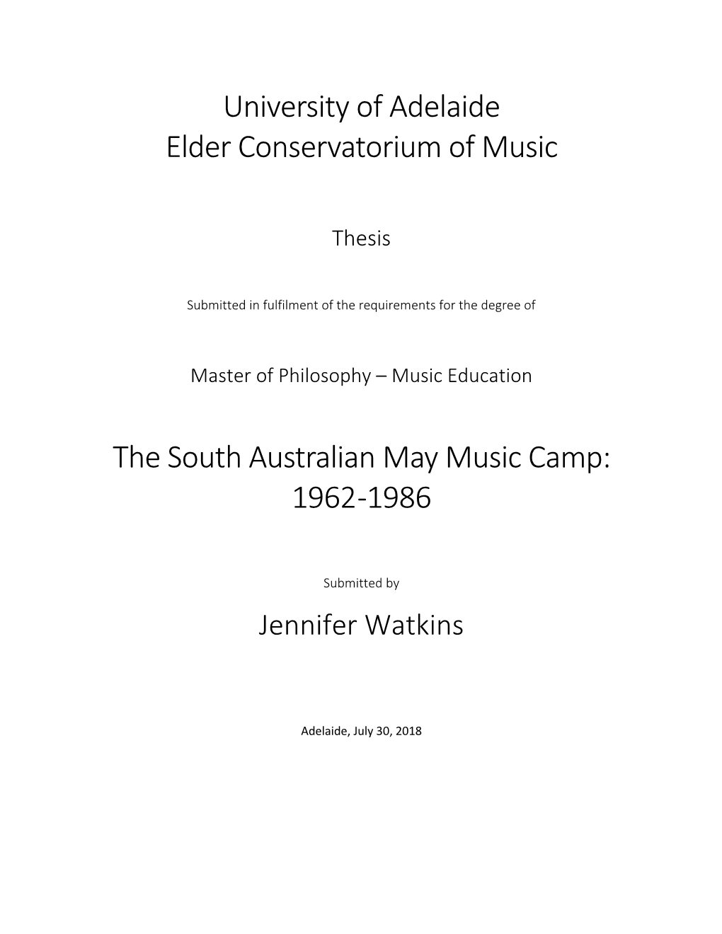 University of Adelaide Elder Conservatorium of Music the South