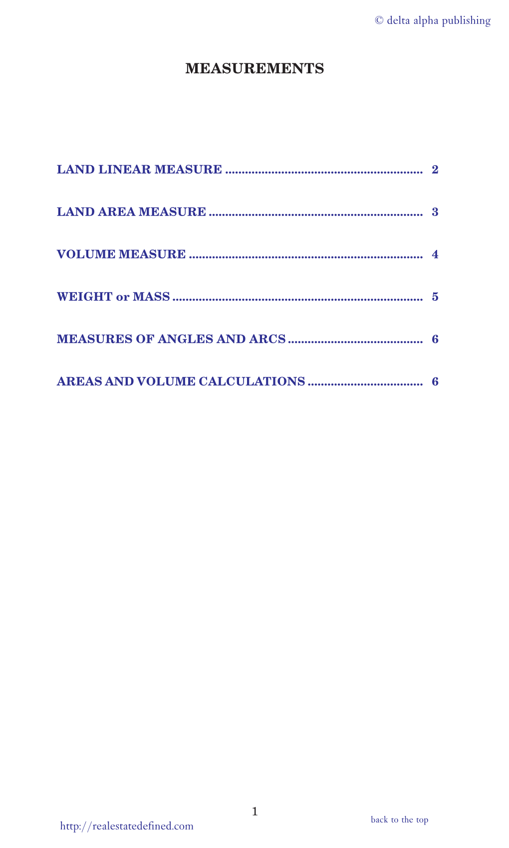 Land Measurements