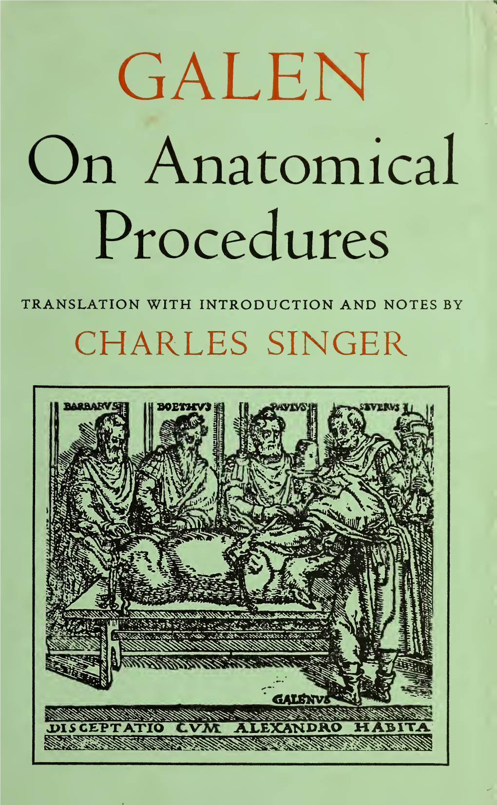 GALEN on Anatomical Procedures