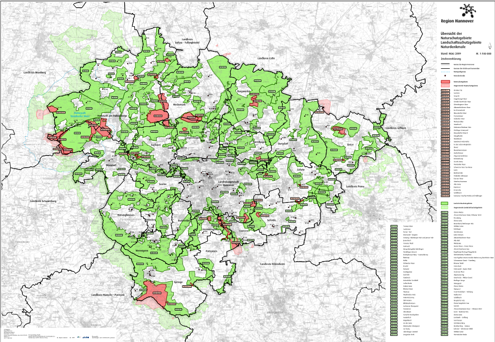 Übersicht Der Naturschutzgebiete Landschaftsschutzgebiete