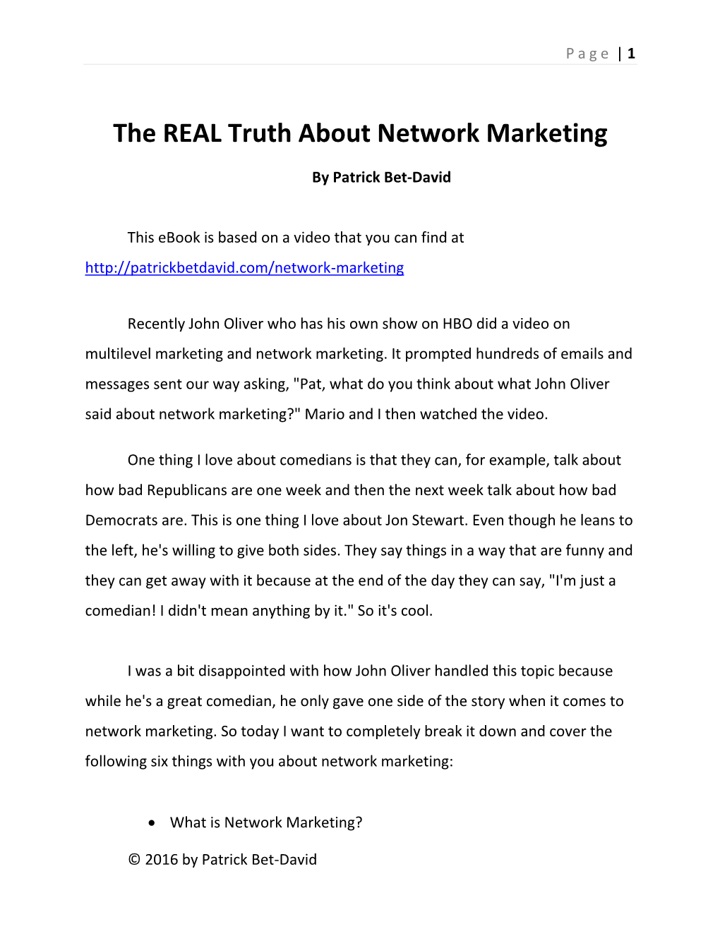 What Is Network Marketing?