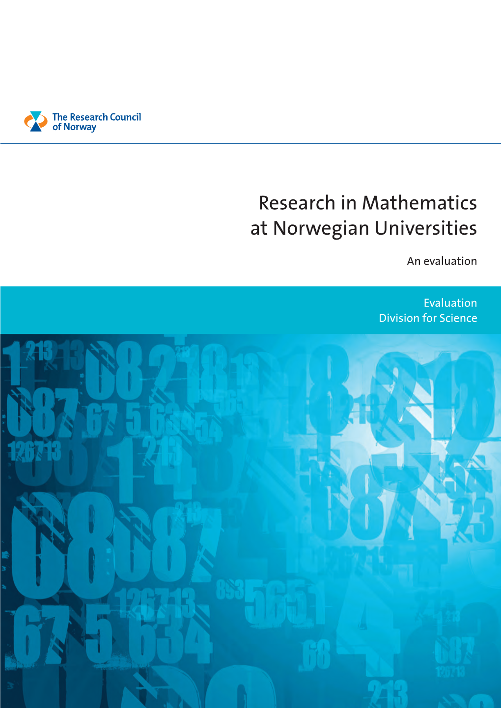 Research in Mathematics at Norwegian Universities