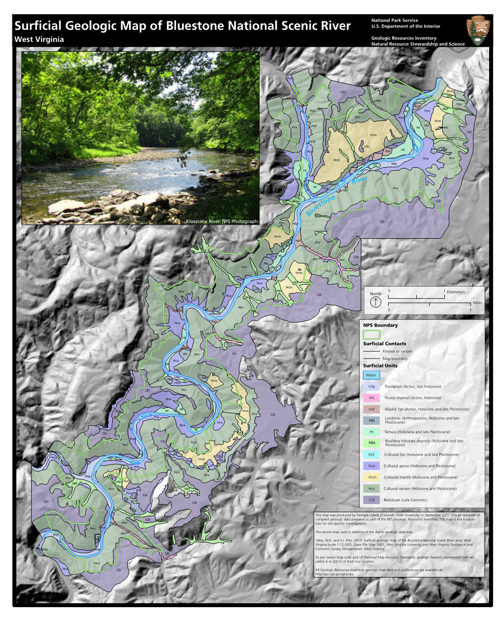 Surficial Geologic Map of Bluestone National Scenic River