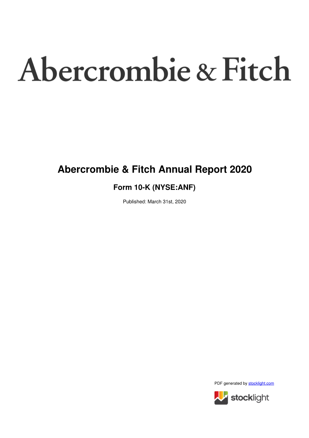 Abercrombie & Fitch Annual Report 2020