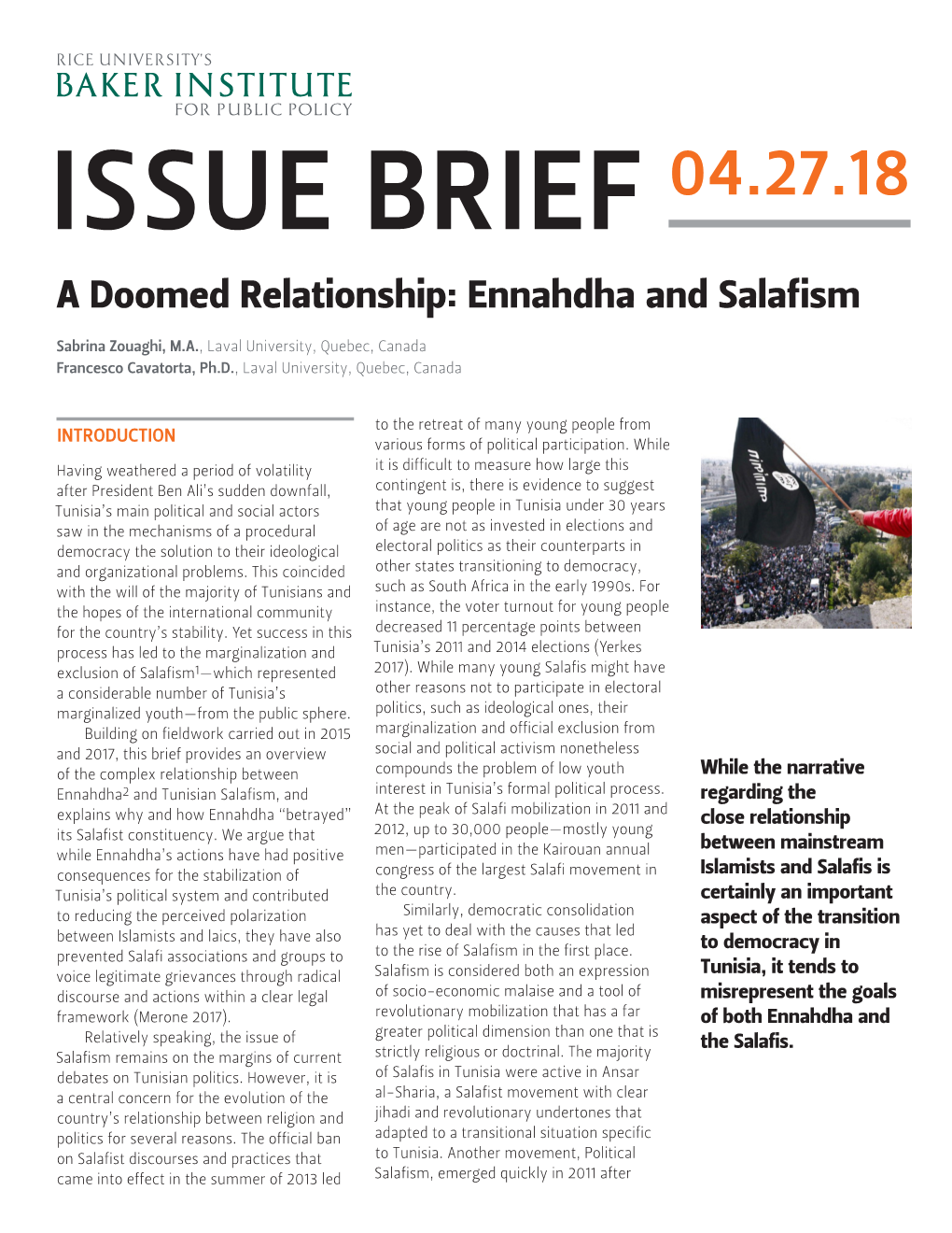 A Doomed Relationship: Ennahdha and Salafism