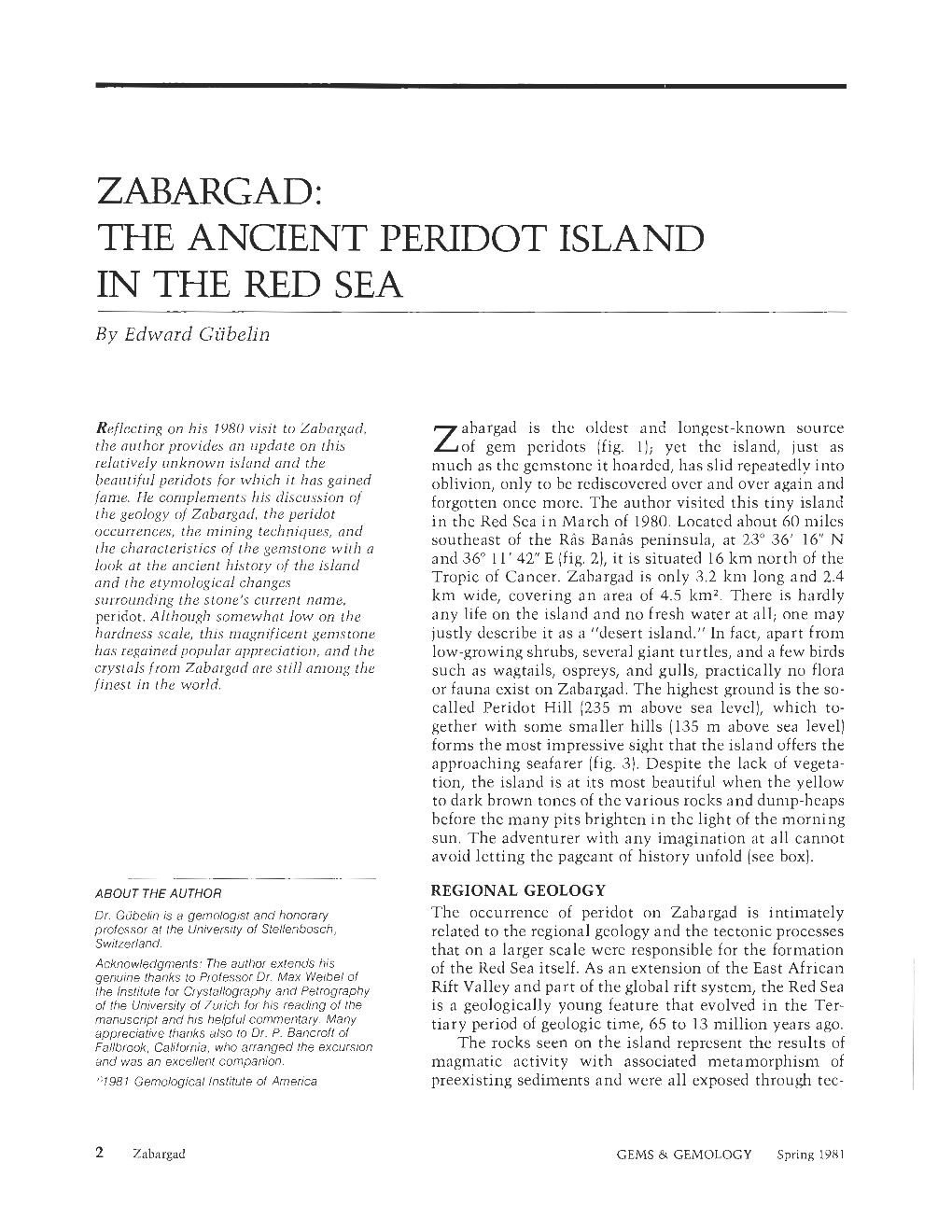 Zabargad: the Ancient Peridot Island in the Red Sea