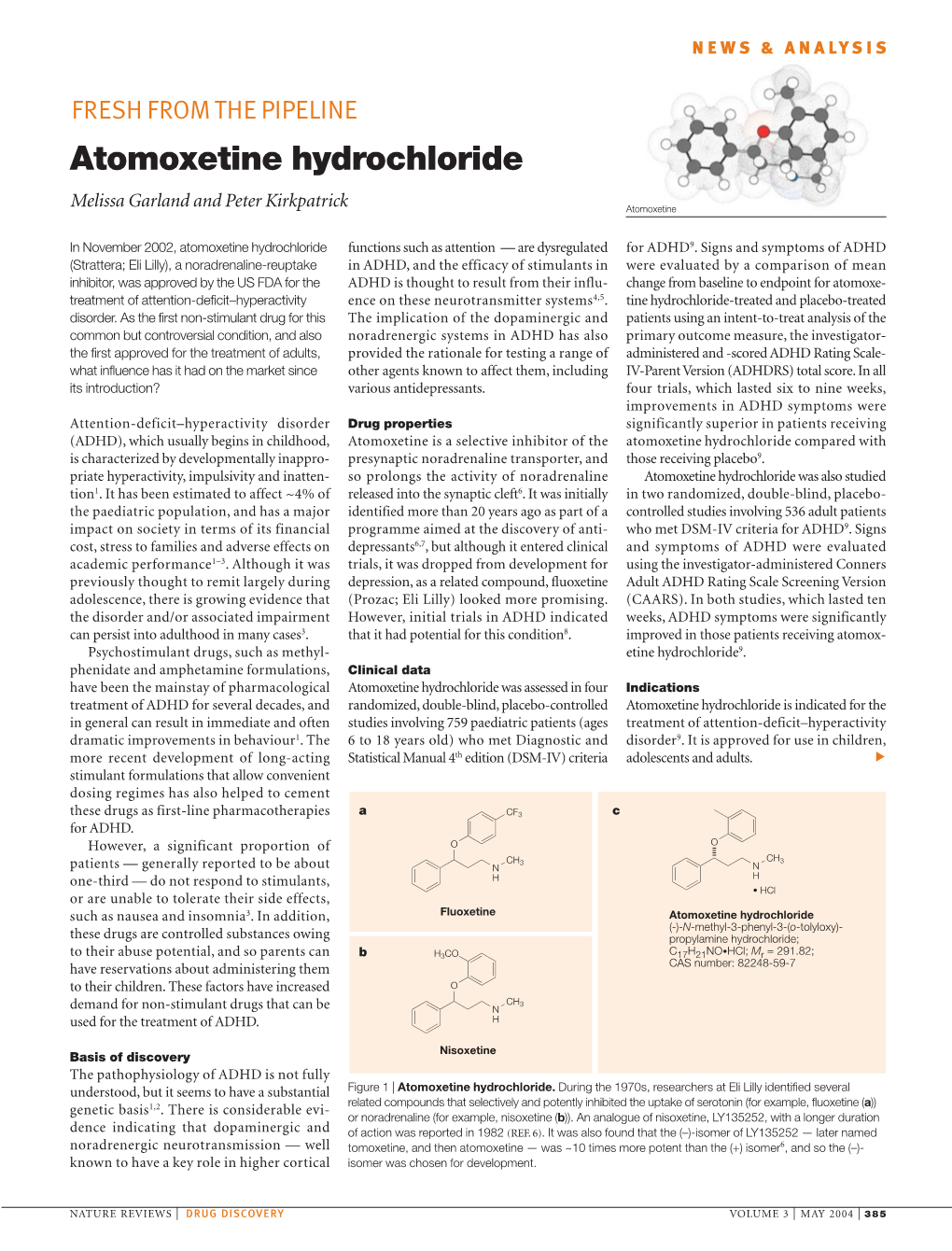 Atomoxetine Hydrochloride