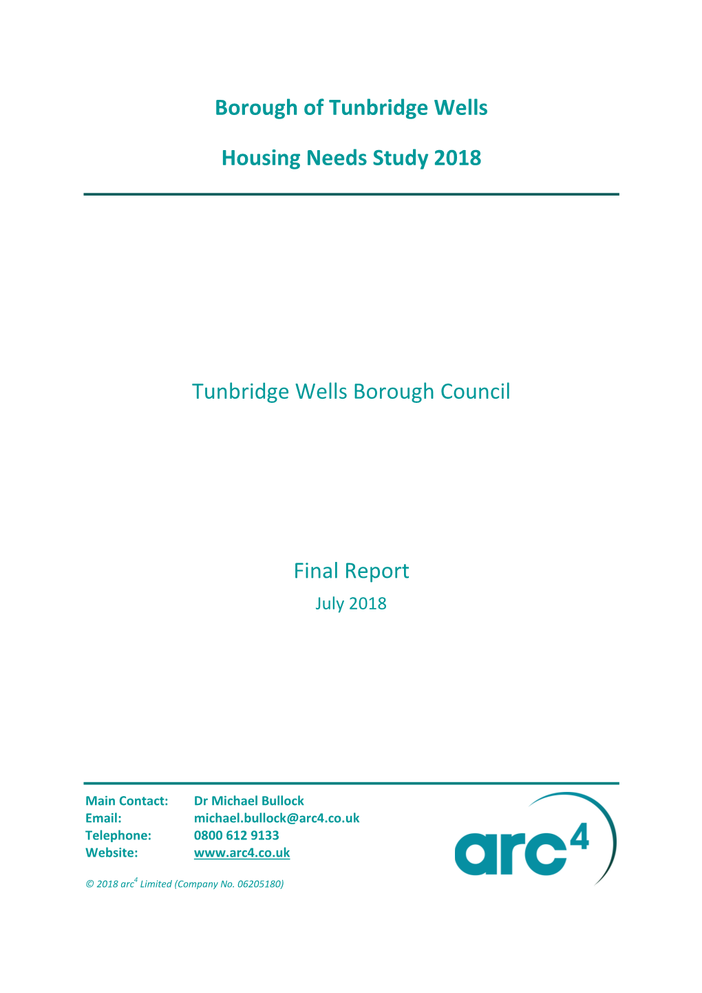 Housing Needs Study 2018