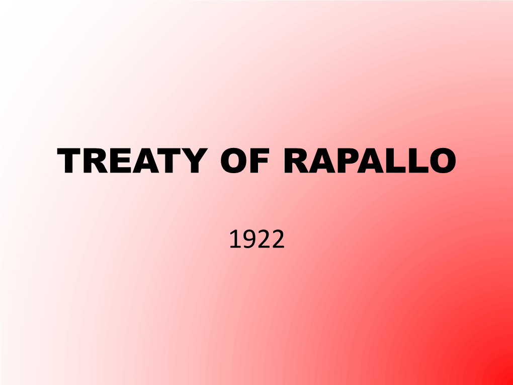 Treaty of Rapallo