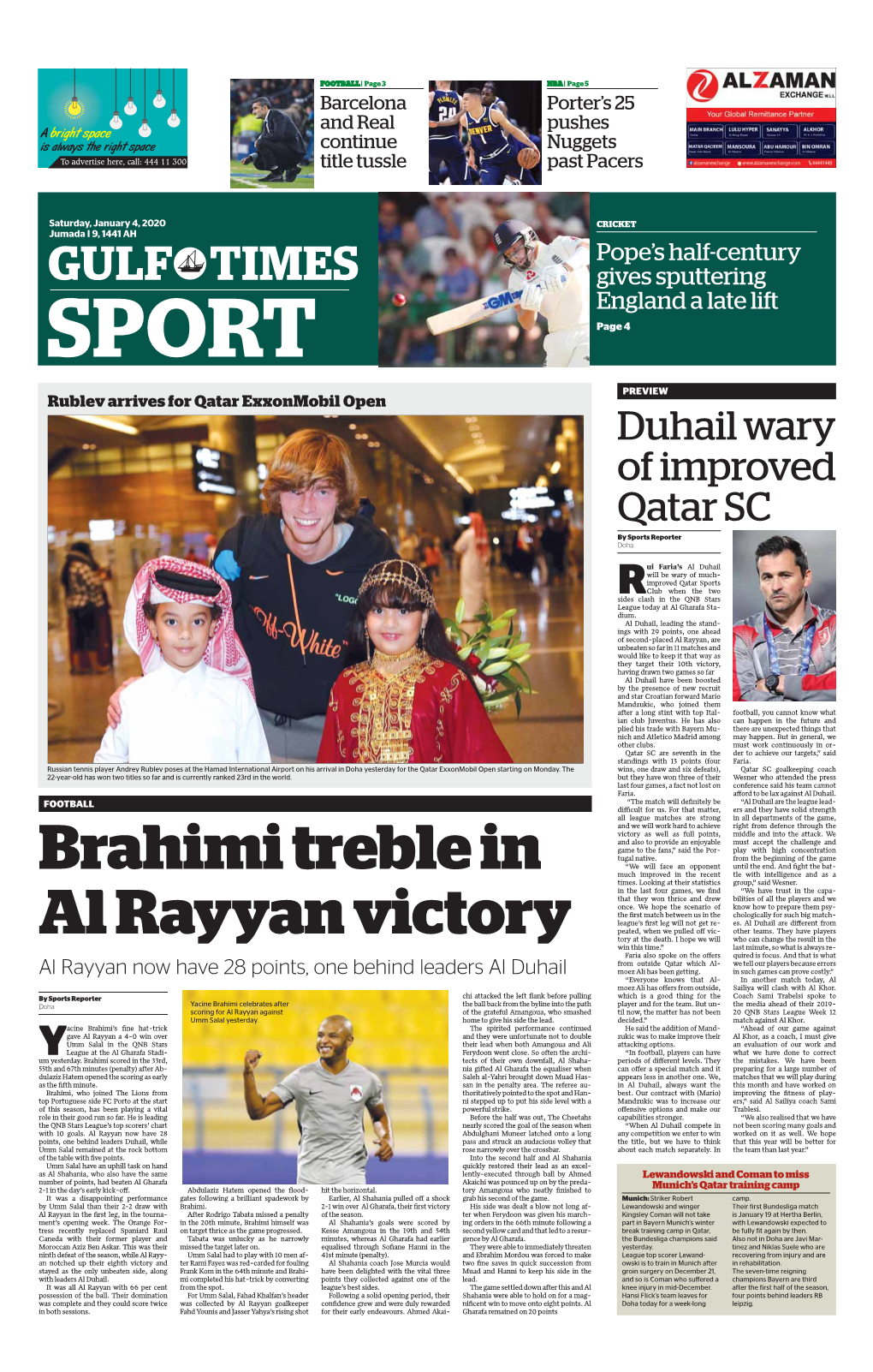 Brahimi Treble in Al Rayyan Victory