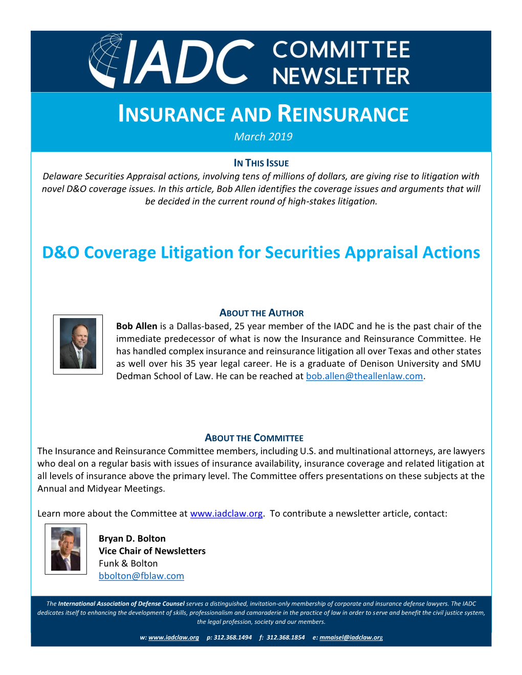 D&O Coverage Litigation for Securities