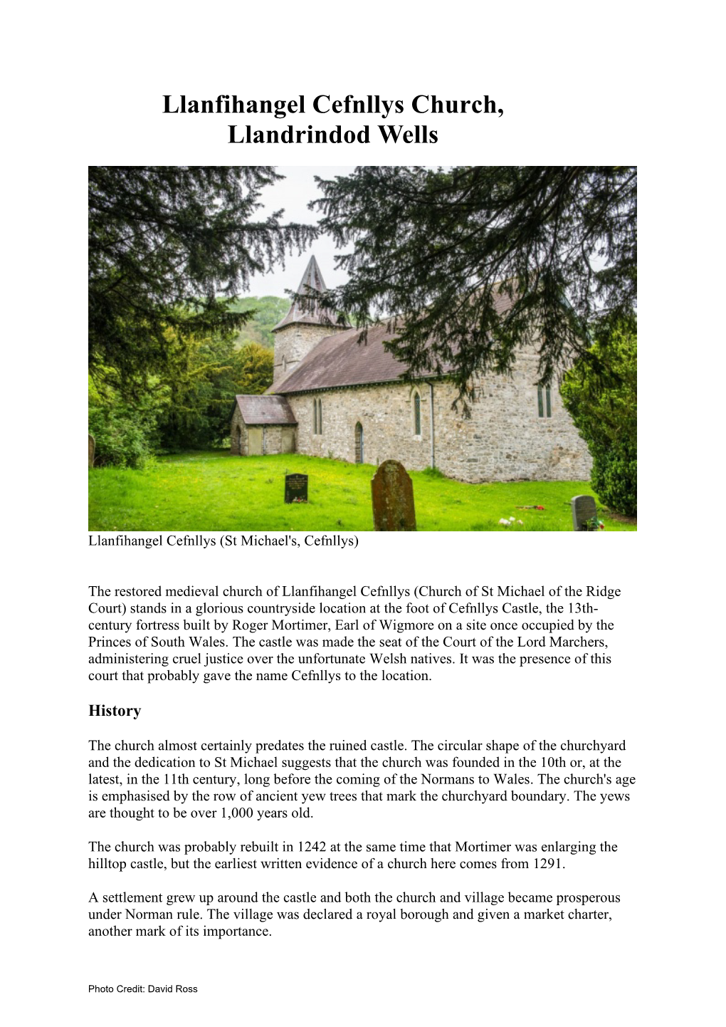 Llanfihangel Cefnllys Church, Llandrindod Wells