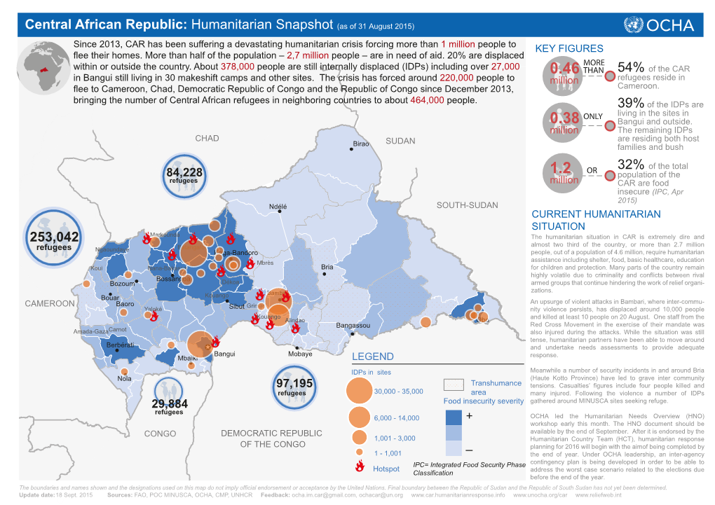 Humanitarian Snapshot (As of 31 August 2015)