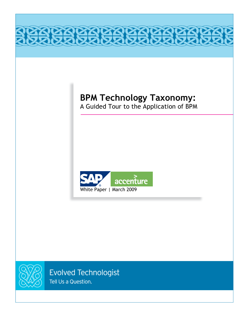 BPM Technology Taxonomy: a Guided Tour to the Application of BPM