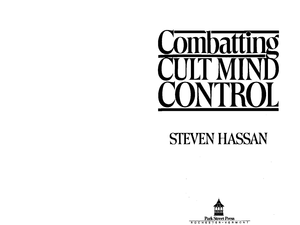 Combatting CULT MIND CONTROL