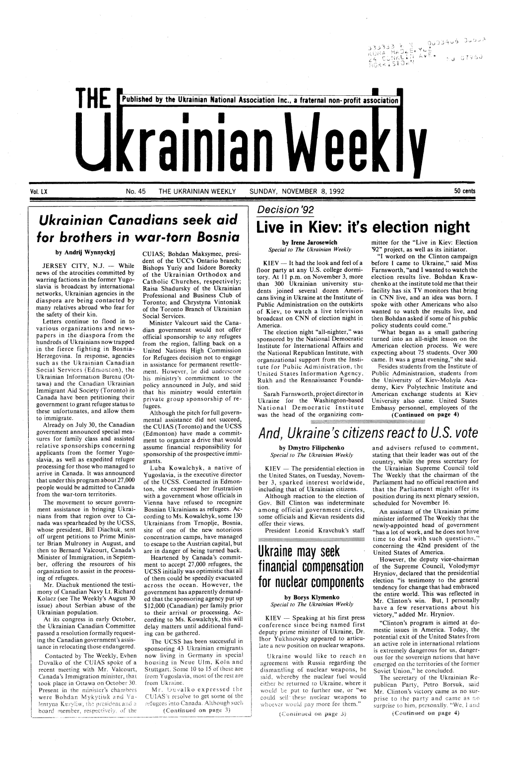 The Ukrainian Weekly 1992